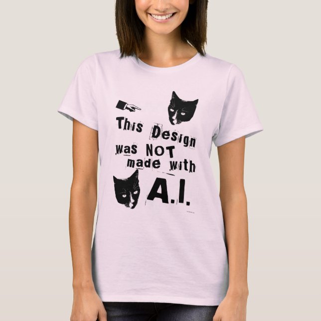 T-shirt Style amusant Anti Artificiel Intelligence Design (Devant)