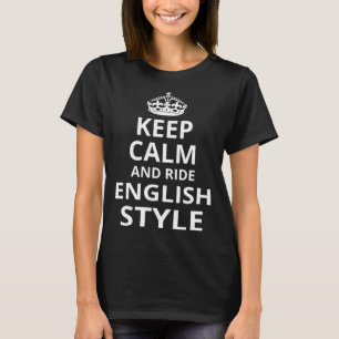T-shirt Style anglais rétro Conserver calme et promenade A