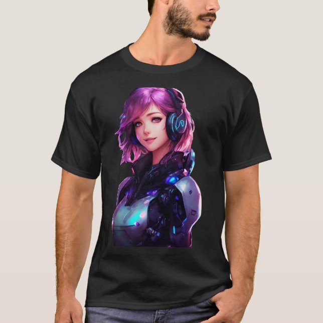 T-shirt Style anime féminin Cyborg (Devant)