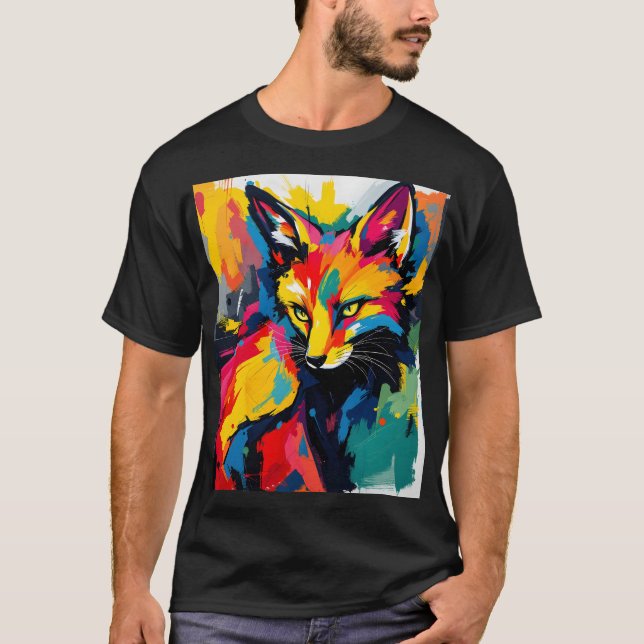T-shirt Style années 1960 Renard Abstrait Super (Devant)