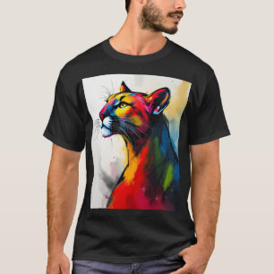 T-shirt Style années 1960 Super Abstrait Cougar