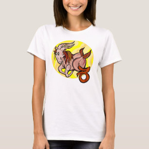 T-shirt Style années 1970 Capricorn Peinture avec Symbole