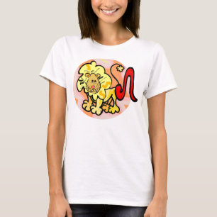 T-shirt Style années 1970 Leo Lion avec Symbole