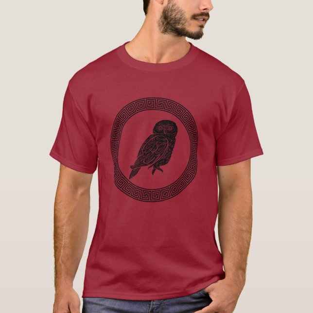T-shirt Style antique Chouette grecque antique (Devant)