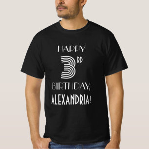 T-shirt Style Art déco inspiré 3ème anniversaire chemise d