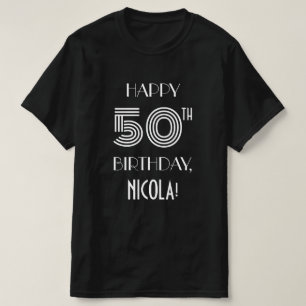 T-shirt Style Art déco inspiré 50e cérémonie d'anniver