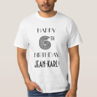 Style Art Déco inspiré 6ème anniversaire chemise d