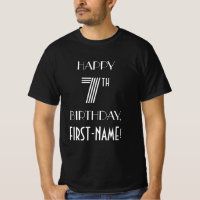 Style Art Déco Inspiré 7ème Anniversaire Chemise d