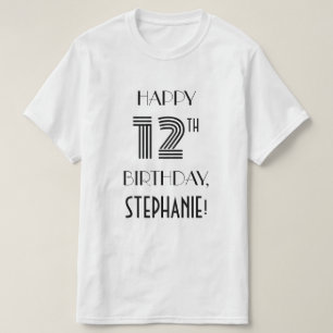 T-shirt Style Art Déco inspiré, maillot de fête du 12e 