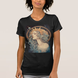 T-shirt Style Art Nouveau Lune Stars Princess