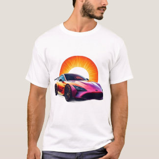 T-shirt Style artistique de voiture de sport aux coups de