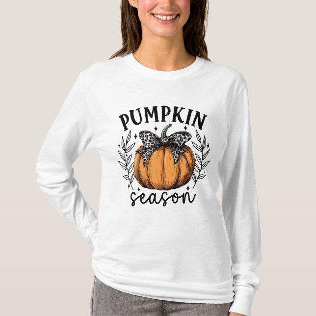 T-shirt Style automne saison Citrouille rustique (Devant)