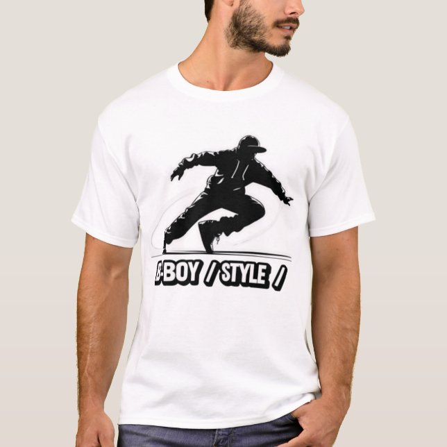T-shirt Style B-Boy - Rétro Breakdance Silhouette Streetwe (Devant)