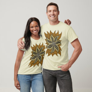 T-shirt Style Batik Floral Abstrait africain