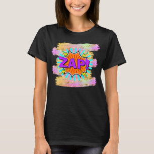 T-shirt Style BD Pop Art Retro Bleu violet orange ZAP