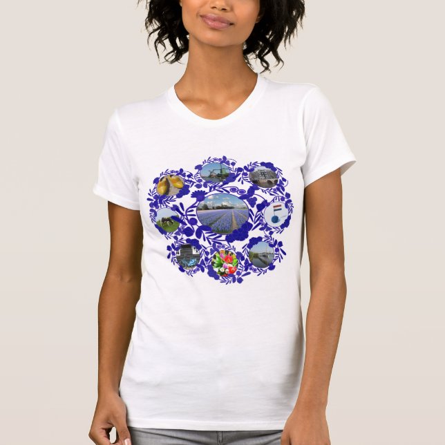 T-shirt Style bleu Hollande de Delft Delftware (Devant)