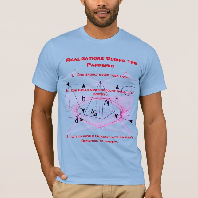 T-shirt Style - Bleu & Rouge 'Réalisations pendant la pand (Devant)