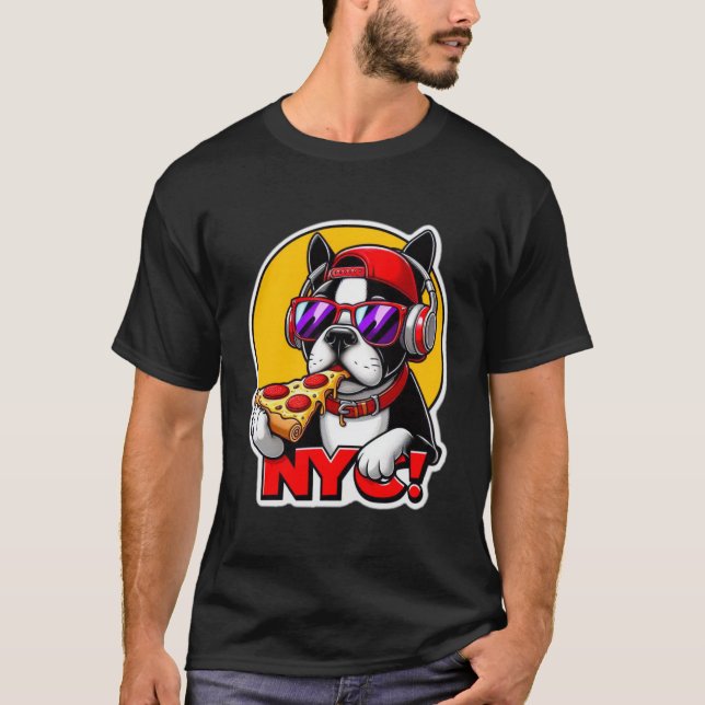 T-SHIRT STYLE BOSTON TERRIER-NYC 2 (Devant)