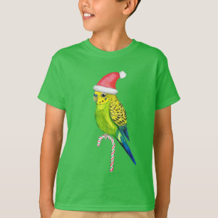 T-shirt Style Budgie Christmas