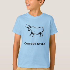 T-shirt Style Bull Cowboy Noir