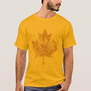 T-shirt Style canadien de grunge feuille d'érable CANADA