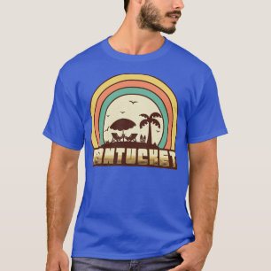 T-shirt Style coucher de soleil rétro de Nantucket Beach