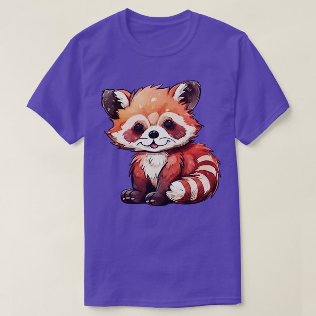 T-shirt style d'aquarelle de panda rouge (Design devant)