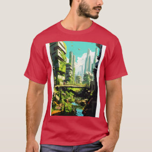 T-shirt Style d'art de la vieille ville