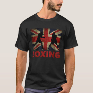 T-shirt Style de boxe drapeau de la Grande-Bretagne vintag