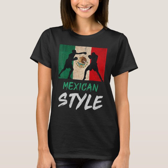 T-shirt Style de boxe mexicaine Mexico Pride Patriotic Men (Devant)