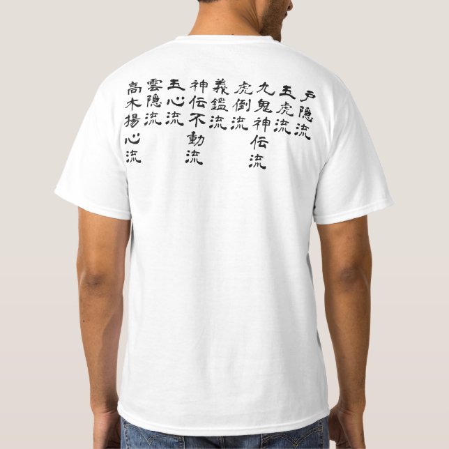 T-shirt Style de Bujinkan Ryuuha (Dos)