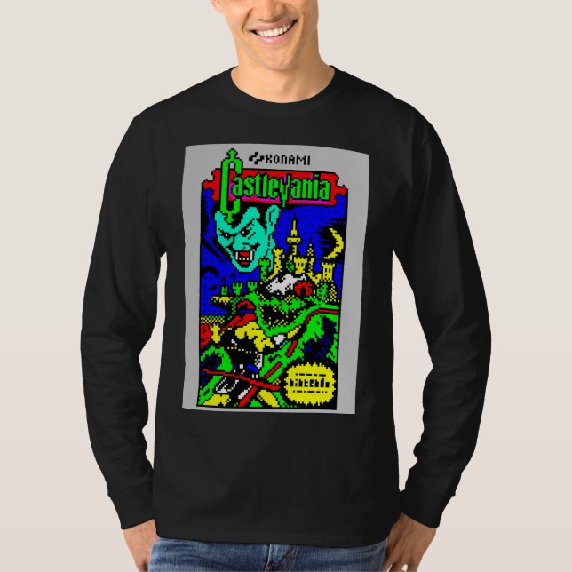 T-shirt Style de ceefax 8 bits Castlevania Nes conception  (Devant)