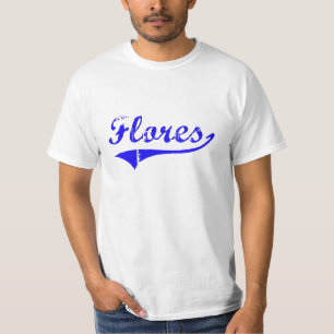 T-shirt Style de classique de nom de famille de Flores