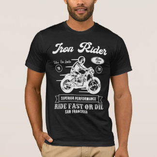 T-shirt Style de club de motard Iron Rider