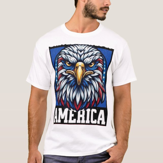 T-shirt Style de design américain multicolore : Homme de b (Devant)