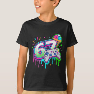 T-shirt Style de design Retro Gamer 67 pour glace et jeu