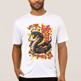 T-shirt Style de dessin animé de serpent en bois vert - No