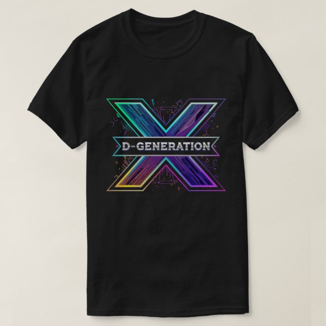 T-shirt Style de dessin animé dynamique DX Logo pour vêtem (Design devant)