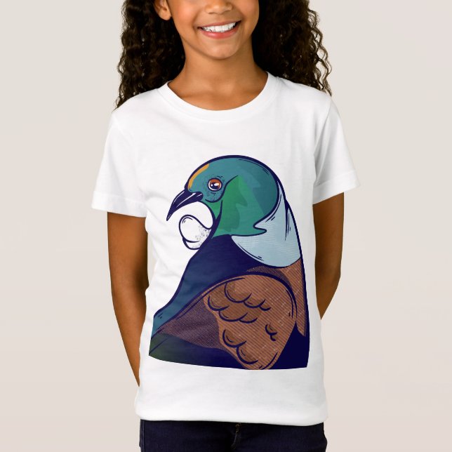 T-Shirt Style de dessin semi-ton Tui Retro (Devant)