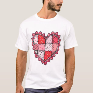 T-shirt Style de doodle art de la Saint-Valentin en forme
