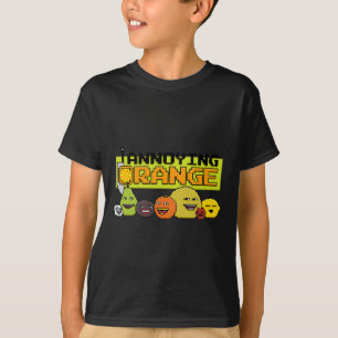 T-shirt Style de jeu vidéo orange 8 bits