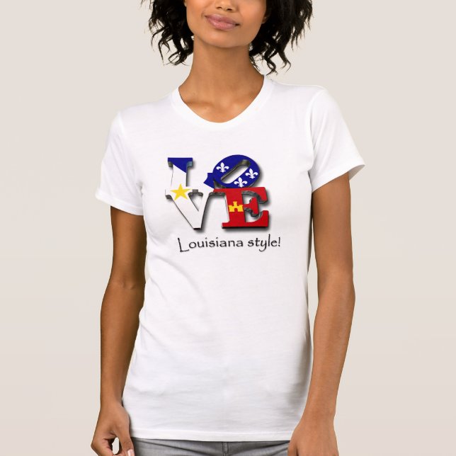 T-shirt Style de la Louisiane d'amour (Devant)