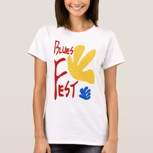 T-shirt Style de Matisse de Fest de bleus
