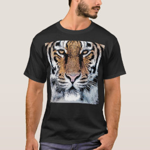 T-shirt Style de presse graphique Wild Tiger Portrait