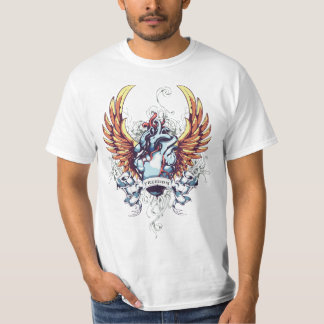 T-shirt Style de tatouage de coeur de liberté