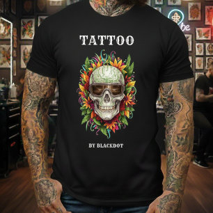 T-shirt Style de tatouage de crâne moderne Graphique de ta