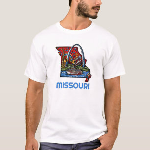 T-shirt Style de tatouage d'État du Missouri Gateway Arch