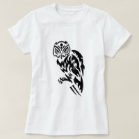 Style de tatouage d'hibou Design noir blanc