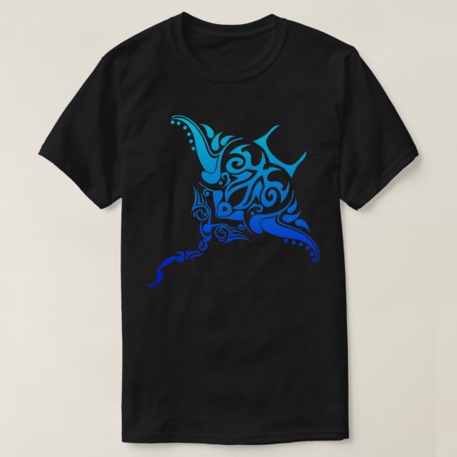 T-shirt Style de tatouage polynésien tribal hawaïen Stingr (Design devant)