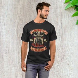 T-shirt Style de vie de motard jusqu'à la mort